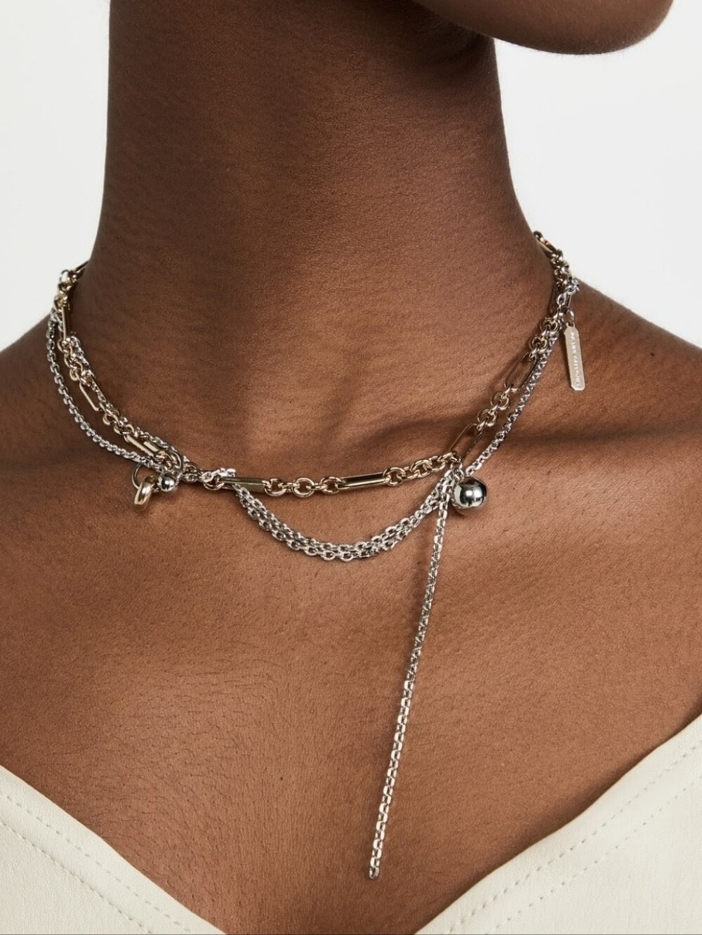 Justine Clenquet Rachel Necklace 24k Gold Plated, Charms & Chains, EUC With Box - Picture 2 of 9